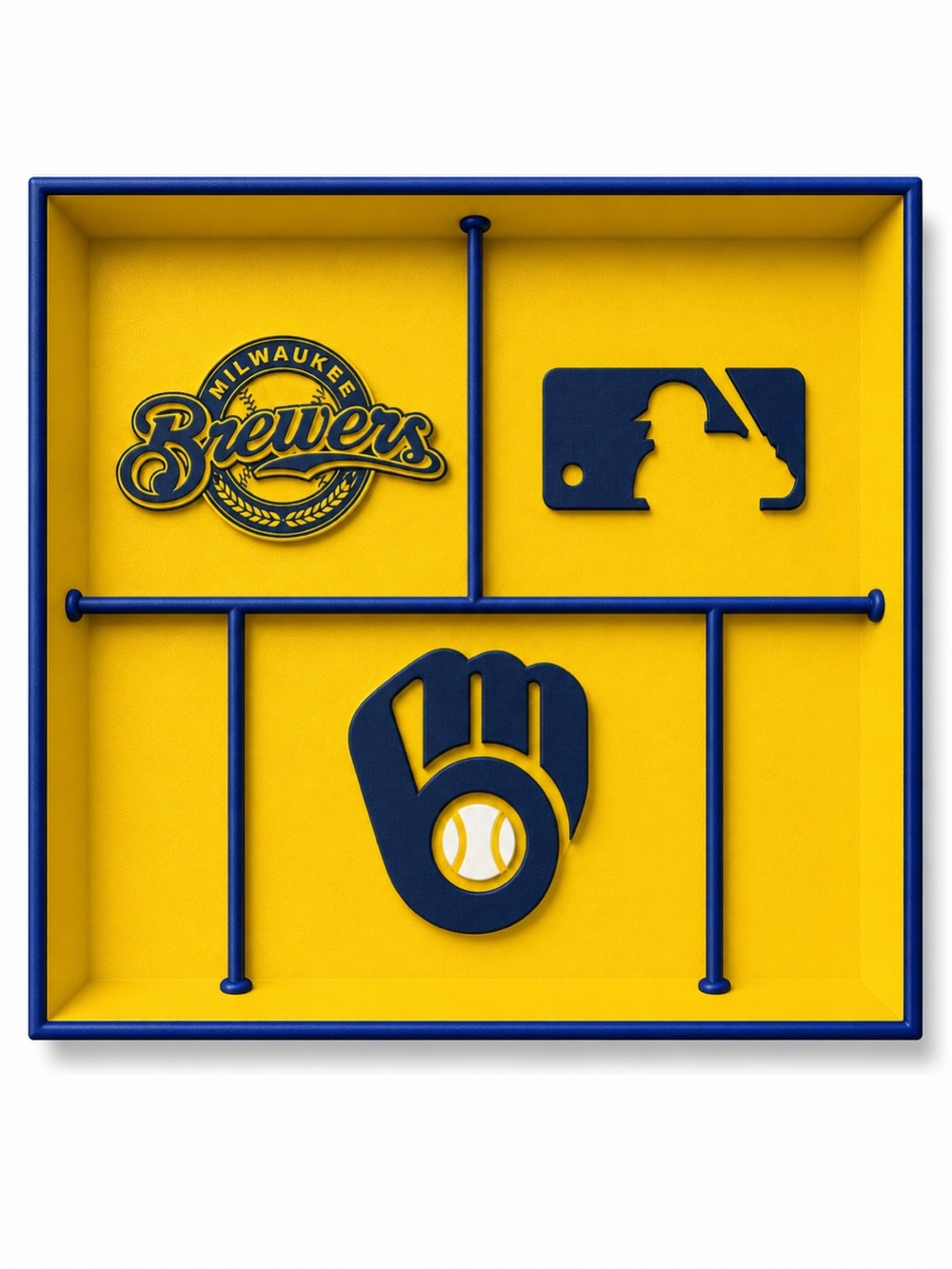 Milwaukee Brewers MLB Pocket Dump Tray - For Keys, Wallet, Money, Etc
